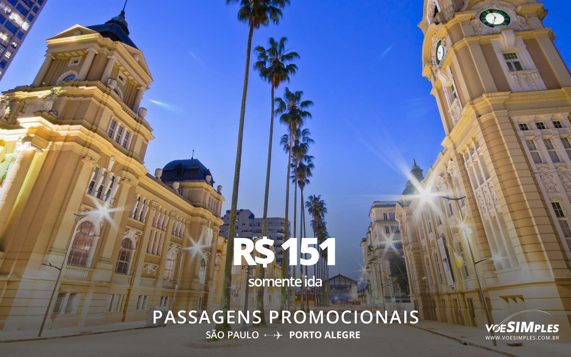 Passagem aérea promo Azul São Paulo Porto Alegre Voe Simples