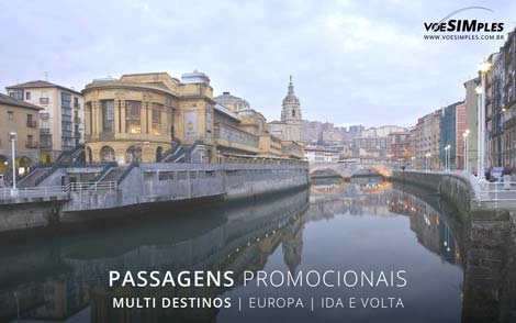 Passagens aéreas promocionais para Europa