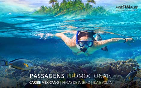 Passagem aérea barata para férias para o Caribe Mexicano