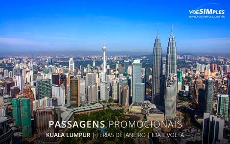 Comprar passagens aéreas de férias Brasil 2017 para Kuala Lumpur