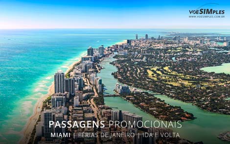 Passagem aérea promocional férias de janeiro 2017 para Miami
