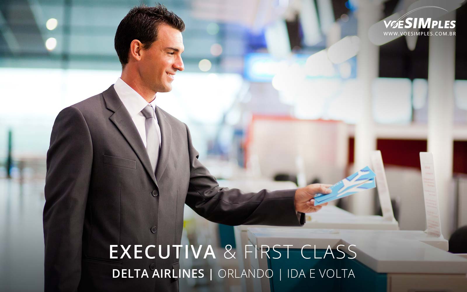 Passagem aérea executiva Delta Airlines para Orlando