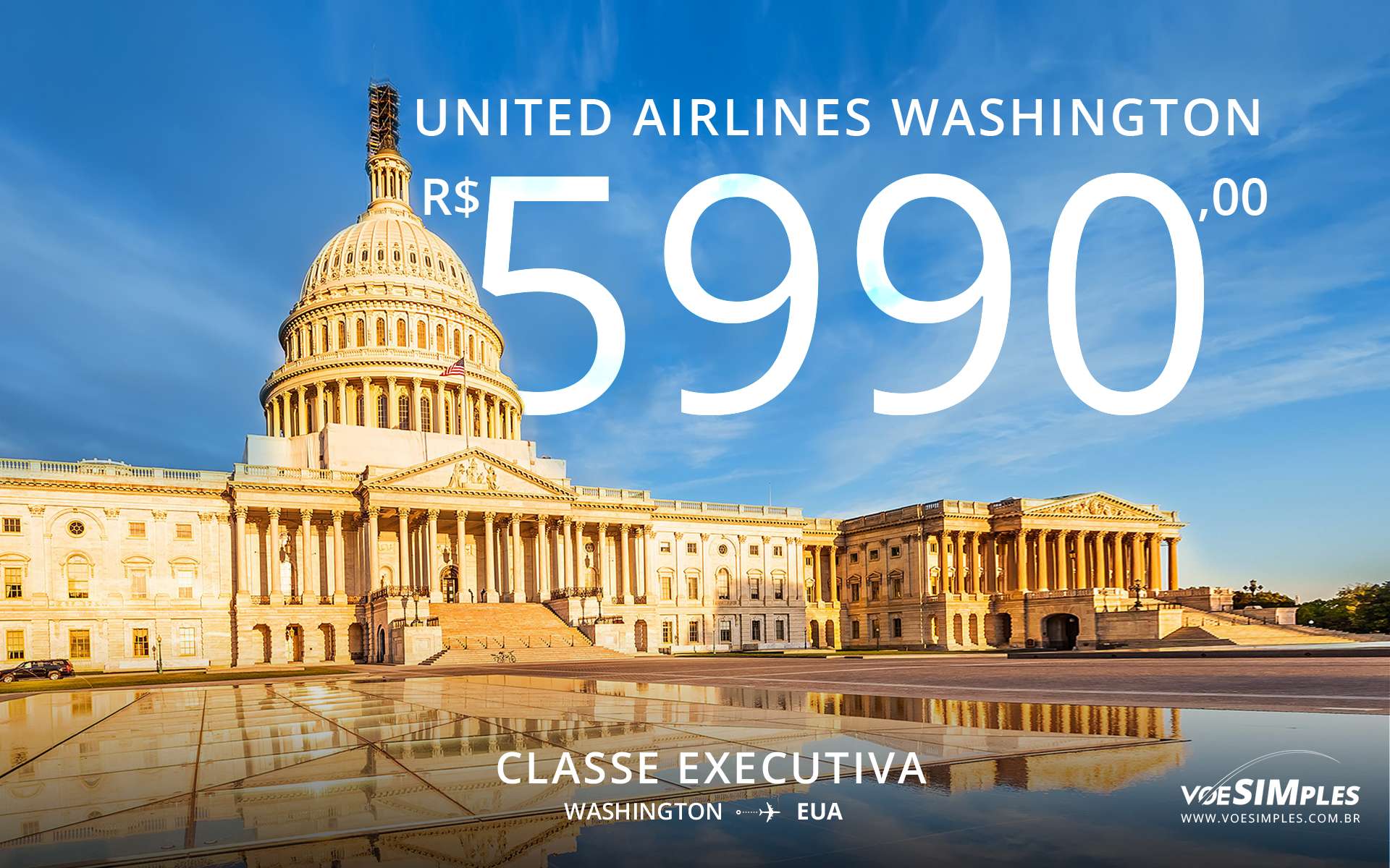 passagem aérea executiva promocional