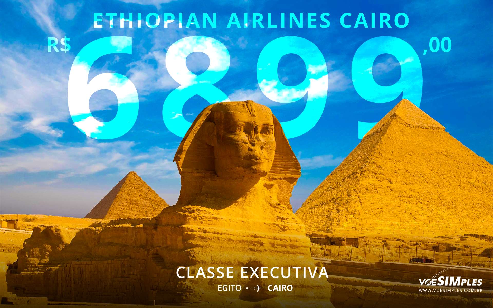 Passagem executiva Ethiopian Airlines Cairo Egito | Voe Simples