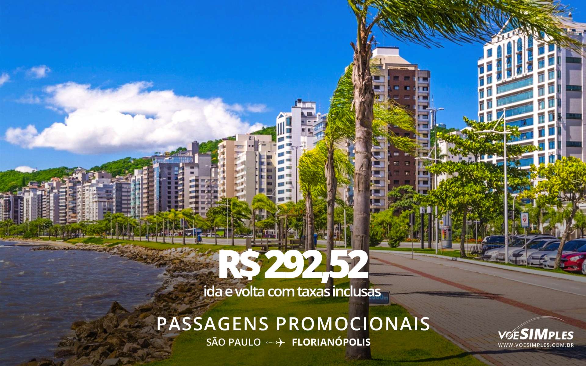 Voos online SP - Florianópolis por tempo limitado! Aproveite a oportunidade e compre sua passagem aérea pagando em até 5x sem juros no cartão de crédito.