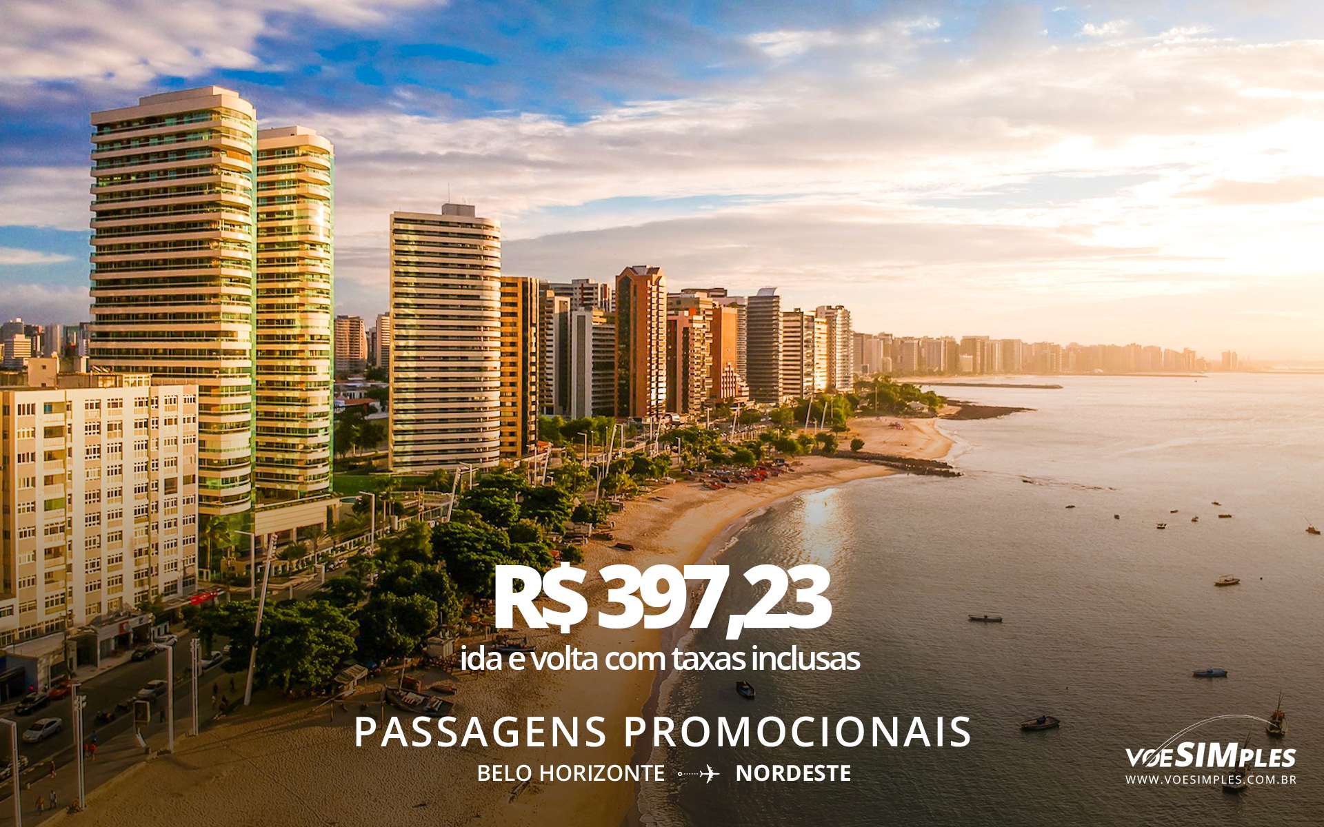 Passagens aéreas Nordeste! Saindo de Belo Horizonte | Voe Simples