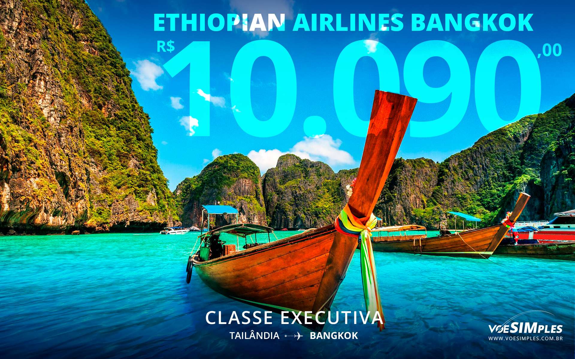 ️ Passagem aérea executiva voando Ethiopian São Paulo para Bangkok por ...