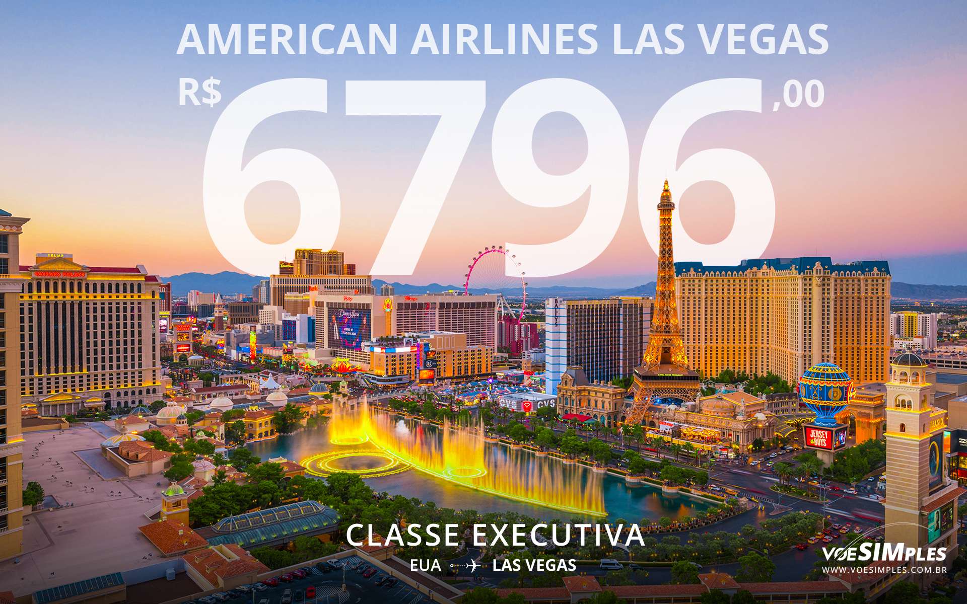 passagem aérea classe executiva American Airlines