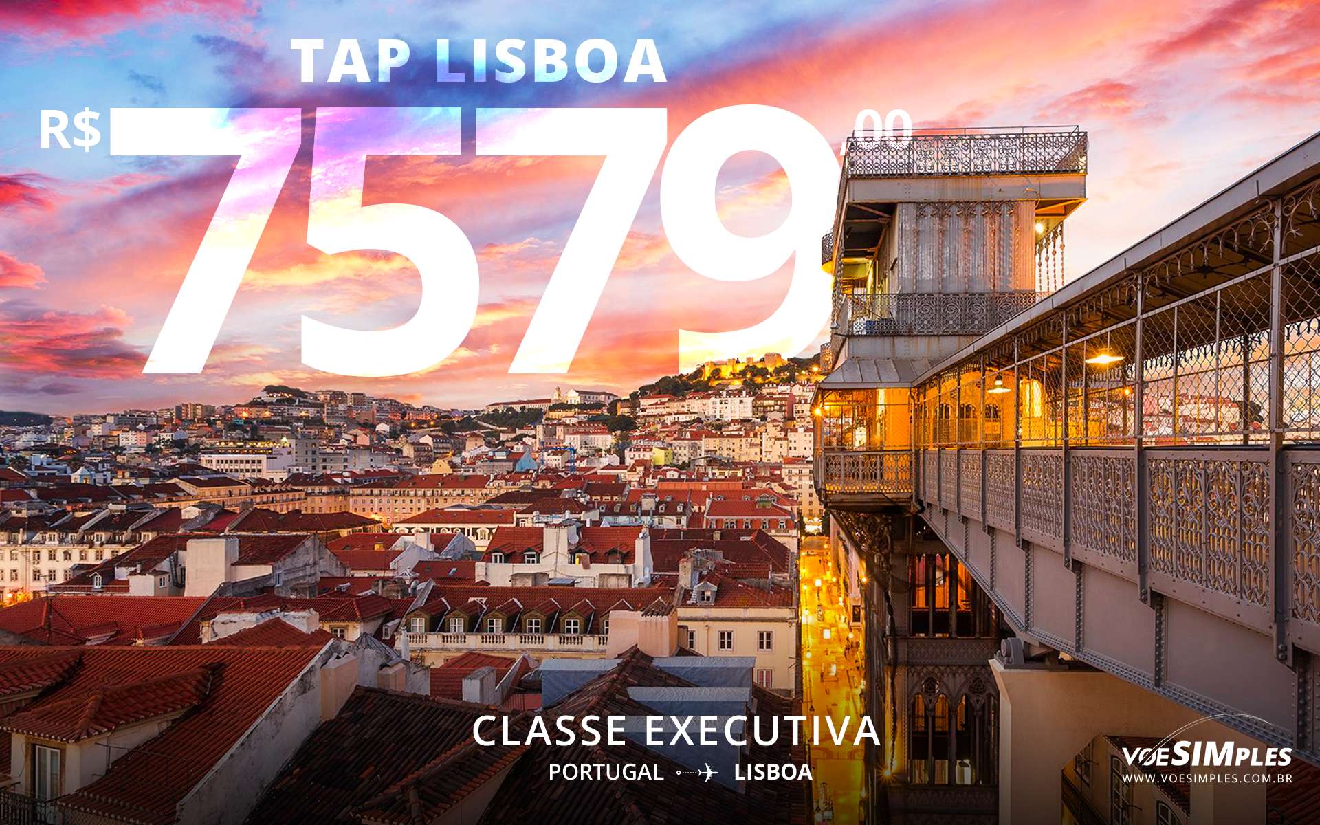 Passagem aérea promocional Tap