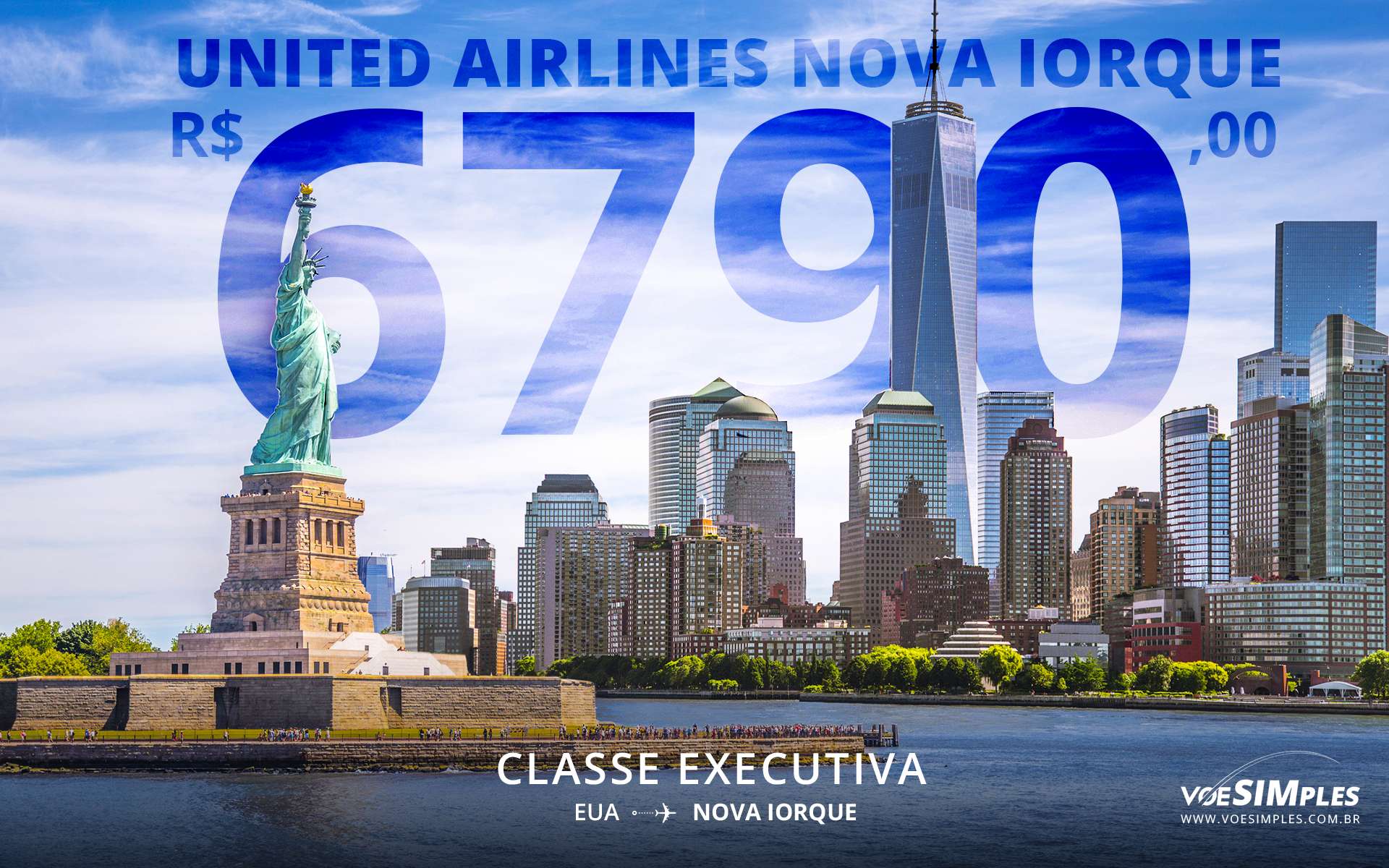 passagem aérea classe executiva United Airlines