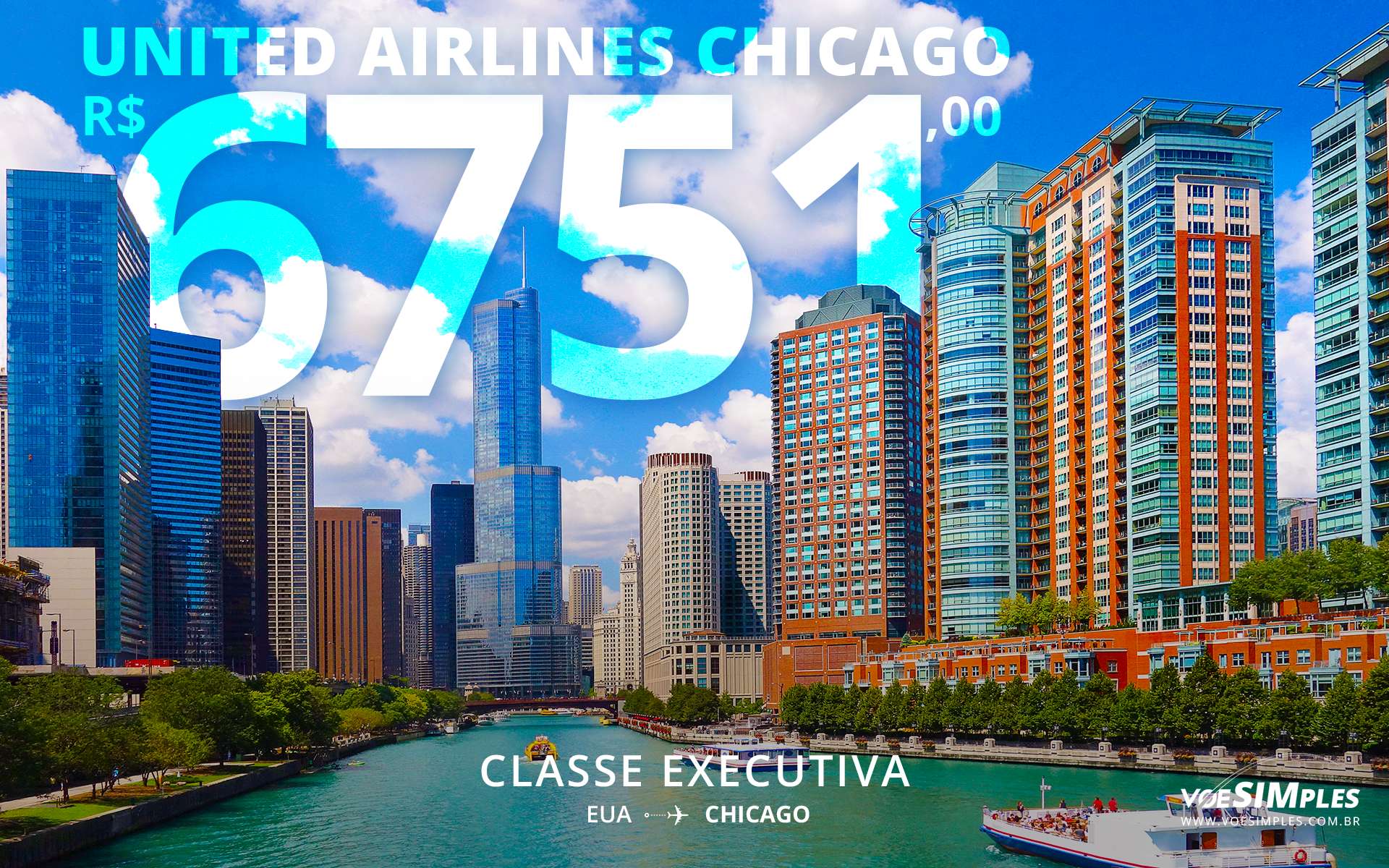 Passagem aérea classe executiva United