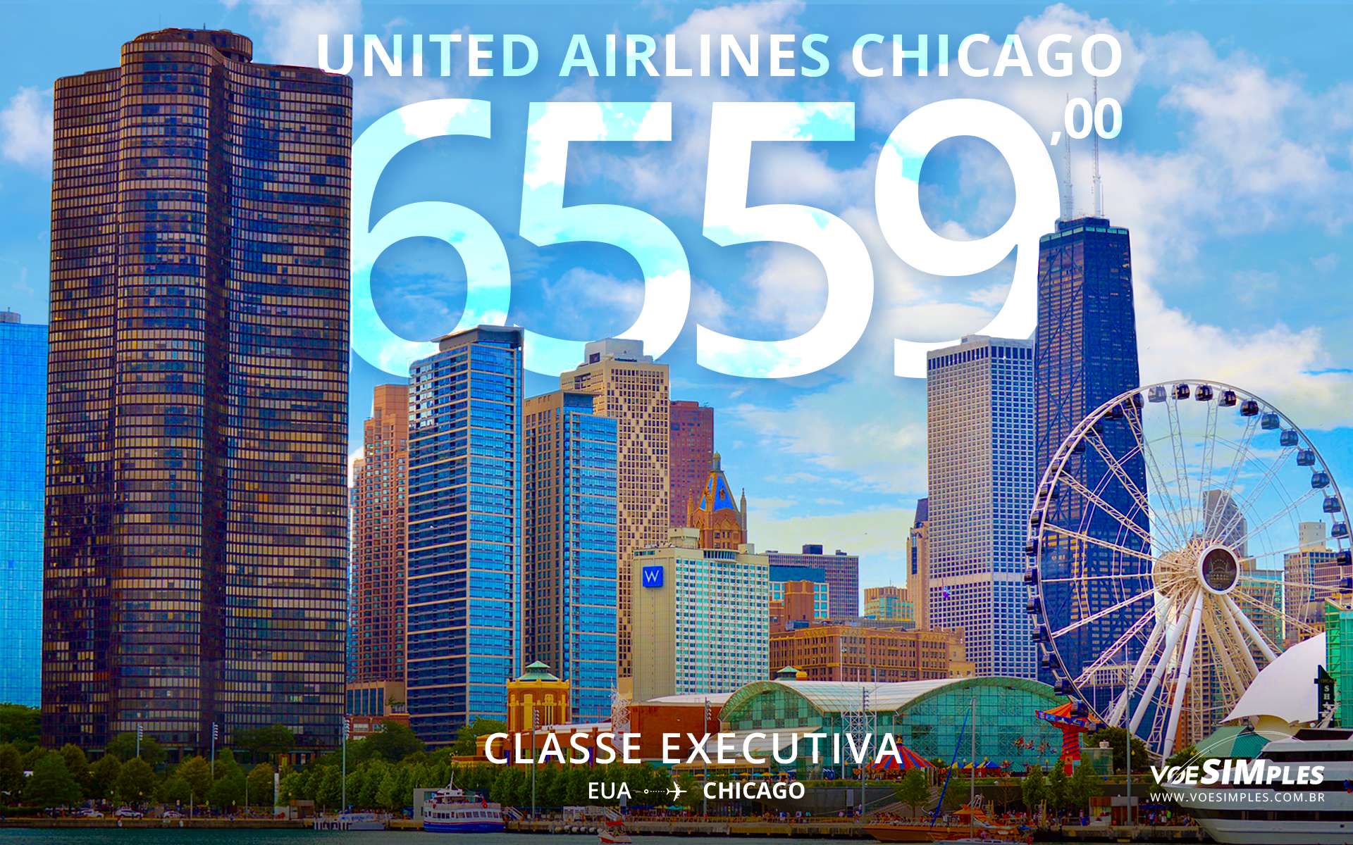 Passagem aérea executiva United