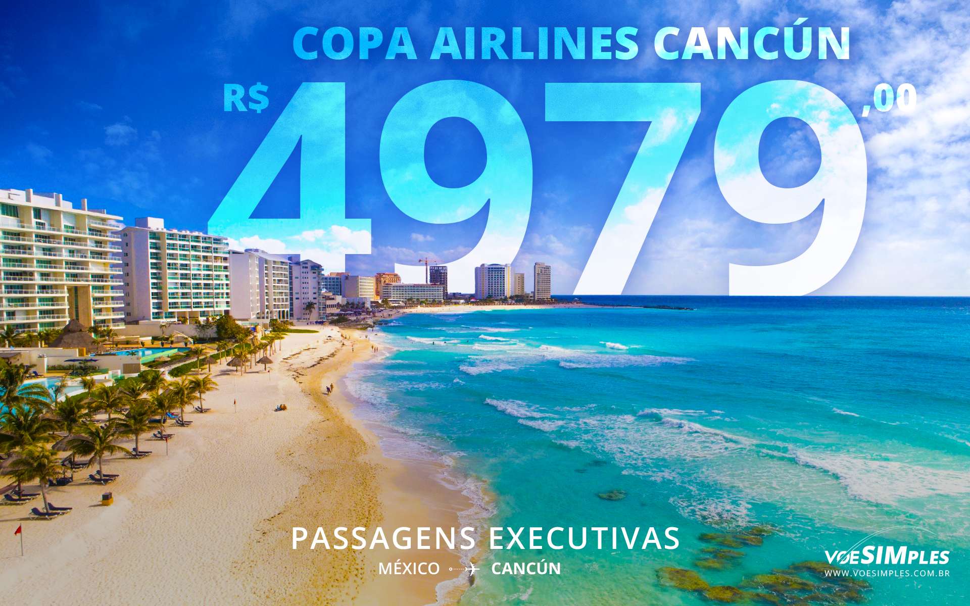 ️ Promoção para Cancún! Passagem executiva Copa Airlines desde São ...