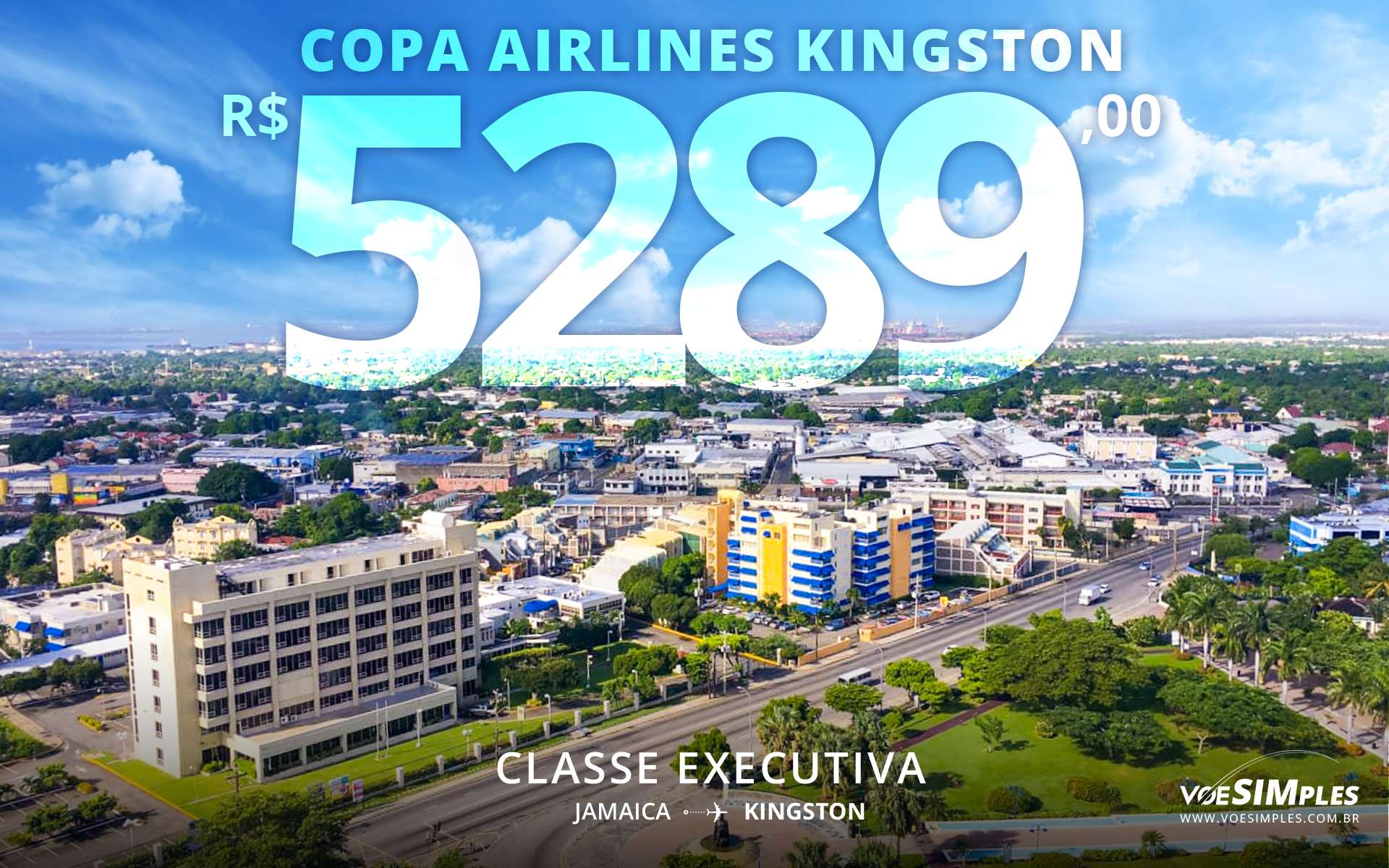 Passagem aérea executiva para Kingston