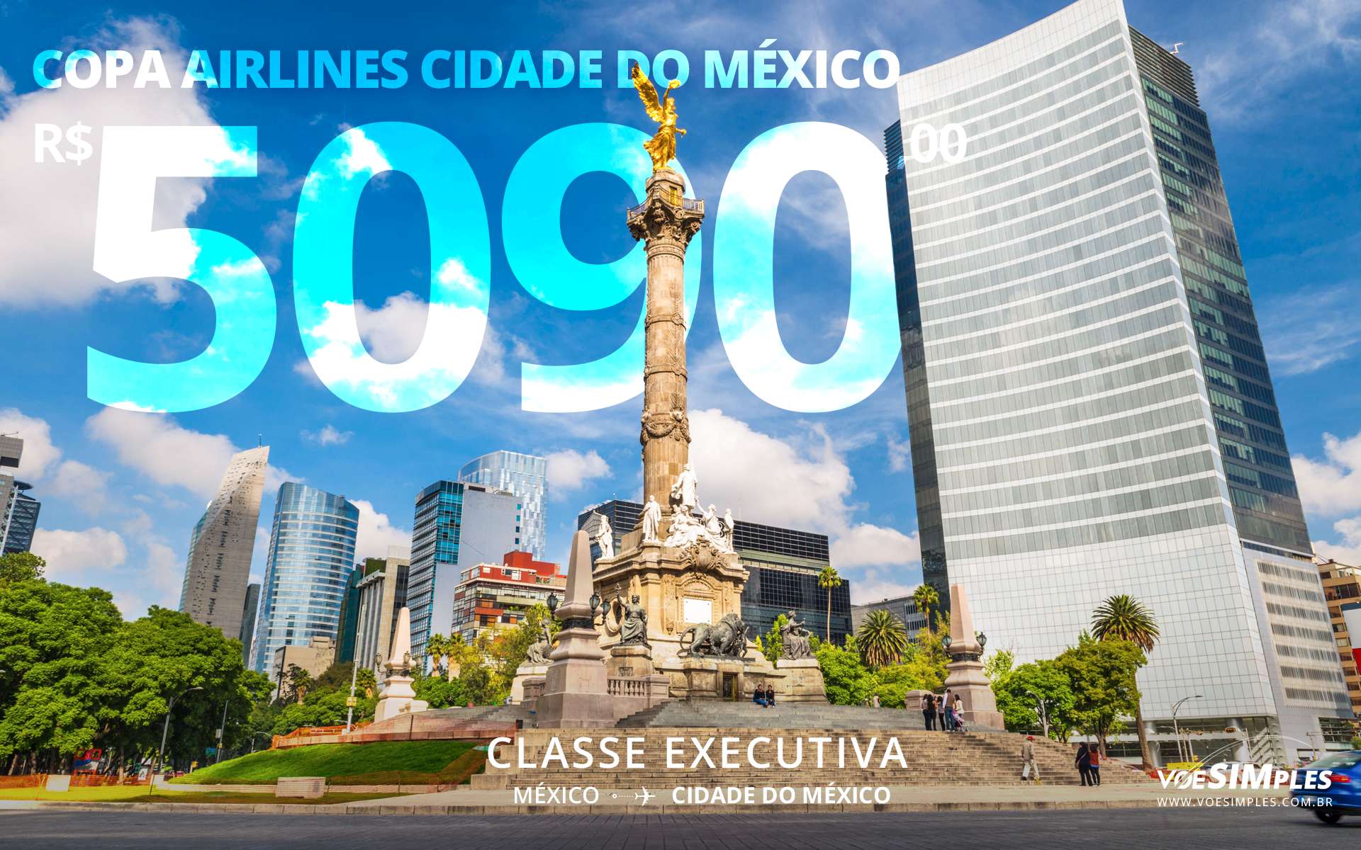 Passagem aérea executiva para Cidade do México