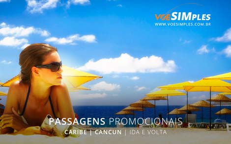 Passagem aérea promocional para Cancun