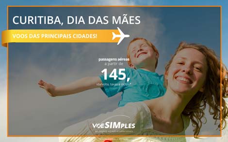 Passagem aérea promocional para Curitiba