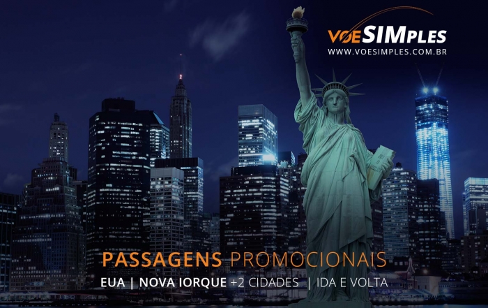 Passagens aéreas promocionais para Nova York, Washington e Baltimore nos Estados Unidos