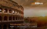 Passagens aéreas promocionais para Roma, Amsterdã, Lisboa, Paris e Veneza na Europa