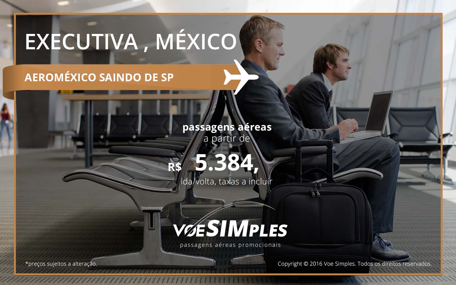 Passagem aérea Classe Executiva Aeroméxico para o México