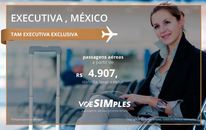 Passagem aérea Classe Executiva TAM para Cidade do México