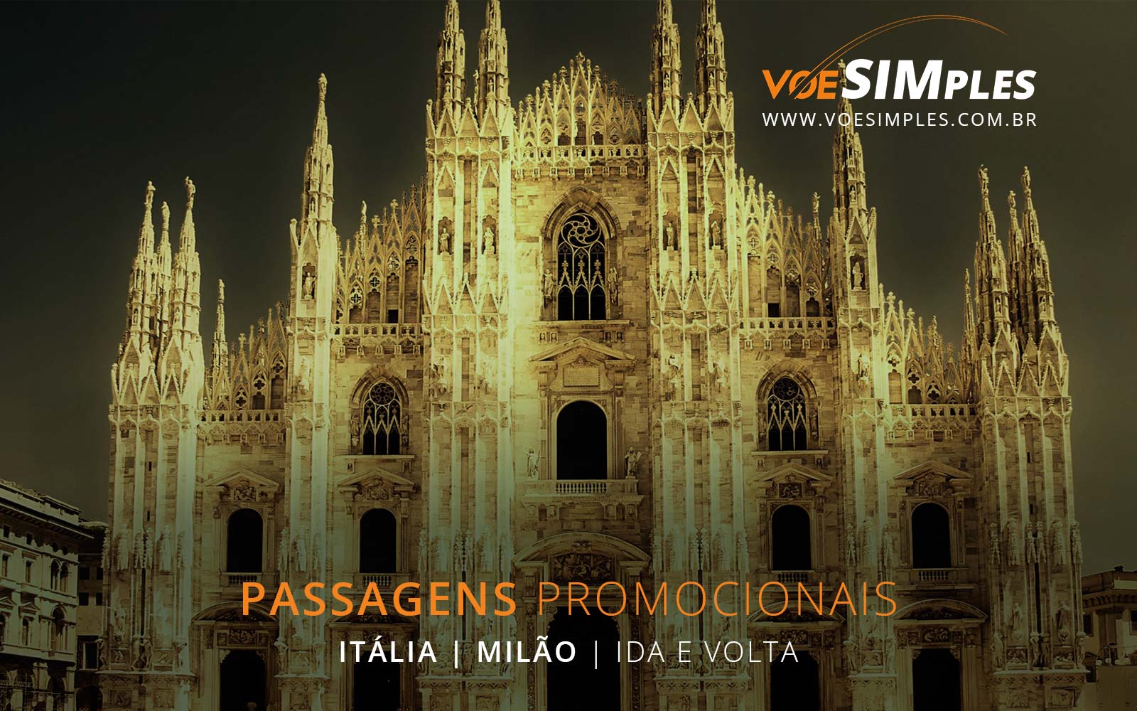 Passagens aéreas promocionais para Milão na Itália