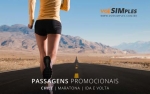 Passagem aérea promocional Maratona de Santiago