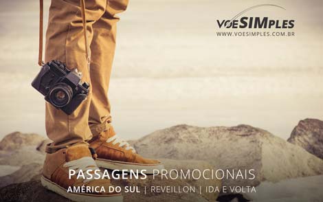 Passagem aérea promocional para o Reveillon na América do Sul