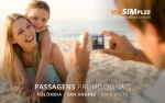 Passagem aérea promocional para a Colômbia