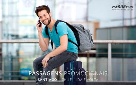 Passagem aérea promocional para Santiago