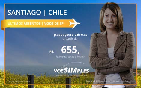 Passagens aéreas promocionais para o Chile