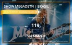Passagem aérea promocional para o Show do Megadeth no Brasil
