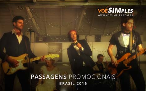 Passagem aérea promocional para o show do Magic! no Brasil em 2016