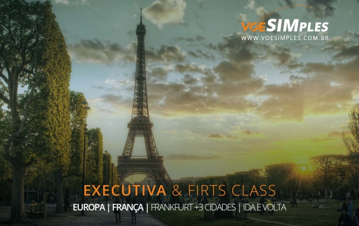 Passagens aéreas na Classe Executiva para Frankfurt, Paris, Londres, Madri e Milão na Europa