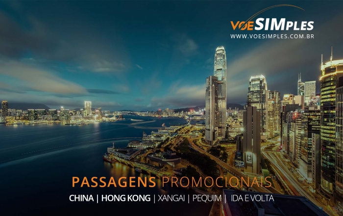 Promoção de passagens aéreas para Hong Kong, Xangai e Pequim na China