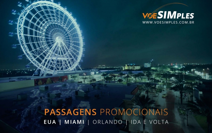 Passagens aéreas promocionais para Miami e Orlando nos Estados Unidos