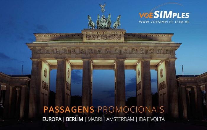 Passagens aéreas promocionais para Madri, Frankfurt, Amsterdam e Berlim na Europa