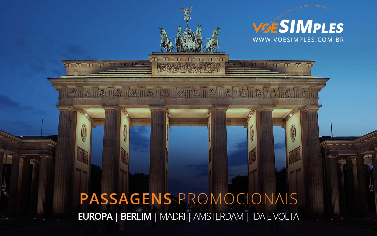 Passagens aéreas promocionais para Madri, Frankfurt, Amsterdam e Berlim na Europa