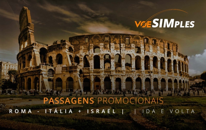 Passagens aéreas promocionais para a Itália e Israel